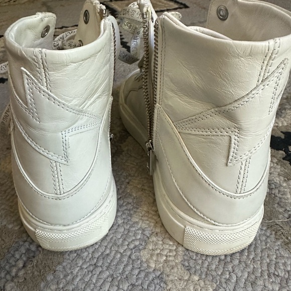 Zadig & Voltaire Hi Flash sneakers - pearl white size 37 - Picture 6 of 7